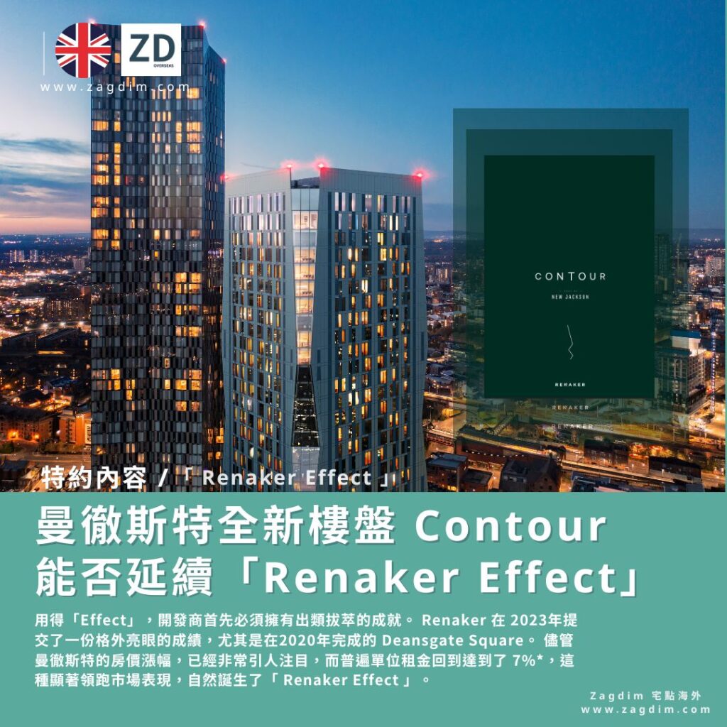 特約內容 曼徹斯特全新樓盤 Contour 能否延續「Renaker Effect」